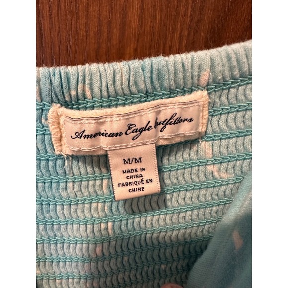 Y2K Womens American Eagle Blue Tie back dress, Blue and White Tie Dye Pattern - Picture 2 of 5